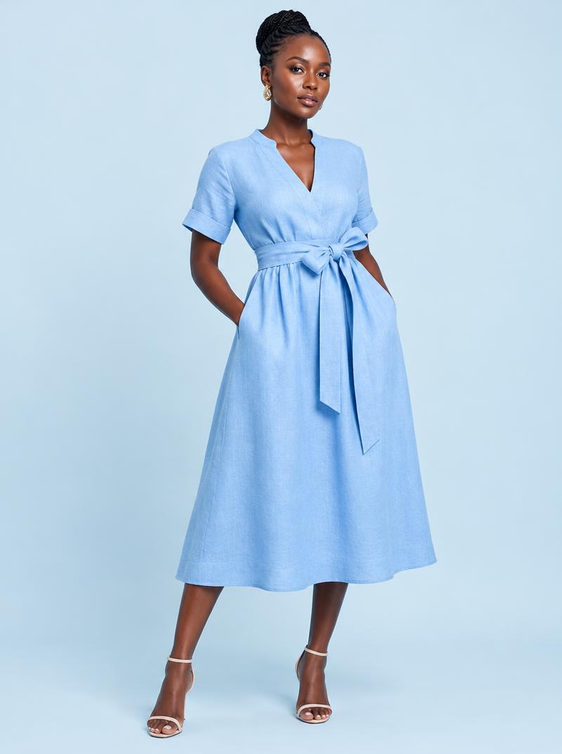 Linen Midi Dress